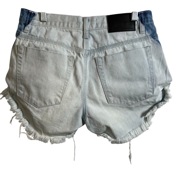 One x One teaspoon Womens Shorts Denim Jeans Button Fly Size 25 Waist Distressed - Picture 4 of 13